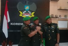 Komandan Korem 043/Gatam Pimpin Sertijab Dandim 0422/LB