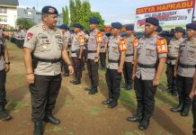 Sat Brimob Polda Lampung Gelar Apel Aman Nusa II Krakatau 2019