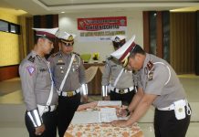Sat Lantas Polresta Bandar Lampung Tanda Tangani Pakta Integritas