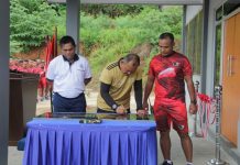 Komandan Brigif 4 Marinir/BS Meresmikan Fasilitas Gedung Dapur dan Gedung Alin Laut Yonif 7 Marinir