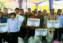 Danbrigif 4 Mar/BS Sosialisasi Serta Panen Ikan King Kobia
