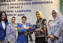 Riana Sari Arinal Membuka Musyawarah Daerah (Musda) – VI Ikatan Wanita Pengusaha Indonesia (IWAPI) Provinsi Lampung