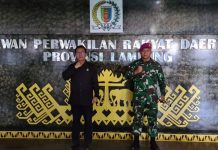 Ketua DPRD Lampung Menerima Kunjungan Danbrigif 4 Mar/BS
