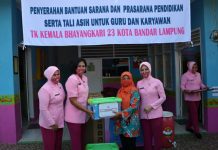 TK Kemala Bhayangkari 23 Kota Bandar Lampung Terima Bantuan Sarana dan Prasarana