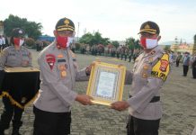 Polda Lampung Berikan Penghargaan kepada Anggota Polres Tulang Bawang