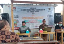 PWI dan KPU Kota Bandarlampung Adakan Sosialisasi Pilkada Dengan Penerapan Protokol Kesehatan