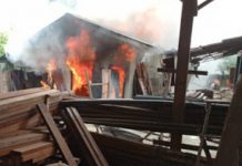 Gudang Kayu Milik Zulkifli Terbakar Kerugian Puluhan Juta Rupiah