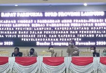 Rapat Paripurna DPRD Lampung tentang Adaptasi Kebiasaan Baru Dalam Pencegahan dan Pengendalian Covid19