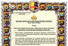 Kepala Polisi RI Keluarkan Maklumat Kepatuhan Terhadap Protokol Kesehatan Libur NATARU 2020-2021