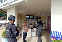 Patroli Kompi 4A Pelopor Amankan Perayaan Natal Wilayah Bandar Lampung