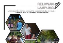 Gabungan Relawan Lampung Bangun Jembatan Gantung di Kota Bandar Lampung
