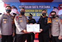 Kapolda Sumut Meletakkan Batu Pertama Pembangunan dan Renovasi Rumah Dinas