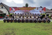 63 Personil dan 7 ASN Polres Lampung Utara Naik Pangkat