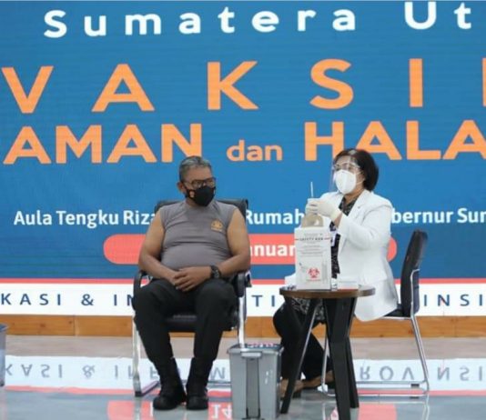 Forkopimda Sumut jadi bukti untuk masyarakat Sumut bahwa vaksinasi covid -19 Aman untuk kesehatan