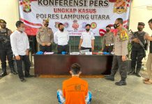 Lempar Mobil Polisi dengan Batu, Pelaku Diamankan Polres Lampung Utara