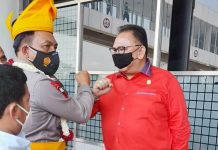 Ketua DPRD SUMUT sambut KAPOLDASU di Bandara Kualanamu