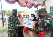 Danrem 043/Gatam Tinjau Pelaksanaan TMMD Ke -110 Tahun 2021 Kodim 0429/Lamtim