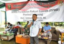 Sahlan Syukur Melangsungkan kegiatan Sosialisasi Peraturan Daerah (Sosperda) Nomor 3 Tahun 2020