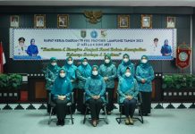 kornelia Umar SH, MH Hadiri Rapat Kerja Daerah TP-PKK Provinsi Lampung