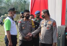Hadi Saepul Rahman Dampingi Kapolda Lampung Letakan Batu Pertama Pembangunan Mako Polres Tubaba