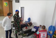 Denpom II/3 Lampung Bekerjasama Dengan PMI Provinsi Lampung Gelar Aksi Donor Darah