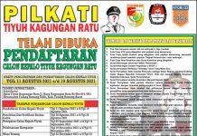 Pendaftaran Bakal Calon Kepala Tiyuh Telah di Buka