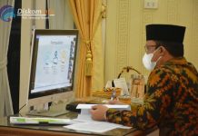 Wakil Bupati Lampung Tengah Ardito Wijaya Ikuti Virtual Meeting Terkait Pemaparan Aksi Pembekalan Kepala Daerah Terpilih BKPSDM Kemendagri