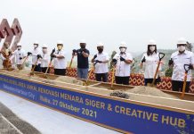Arinal Djunaidi Bersama Wakil Menteri BUMN II Kartika Wirjoatmodjo Lakukan Groundbreaking Bakauheni Harbour City