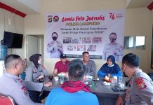 H. Nizwar Kunjungi Forum Jurnalis Polda Lampung