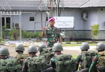 Letkol Marinir Bondan Wahyu Adi Gelar Upacara Penerimaan13 Personel Baru