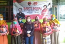 Lesty Putri Utami Anggota DPRD Lampung, Bagikan Sembako Serta Tampung Aspirasi Masyarakat