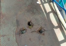 Jembatan Penyeberangan Orang di Jalan Raden Intan Rusak Jelang Hari Raya