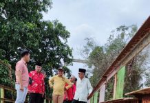 Jembatan di Way Pungubuan Rusak, Mingrum Gumay Ajak Stakeholder Terkait untuk Perbaiki Jembatan