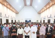 Bupati M.Dawam Rahardjo mengajak umat kristiani untuk menjaga kerukunan dan toleransi antarumat beragama di Kabupaten Lampung Timur.