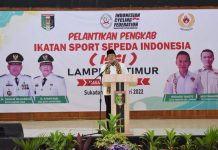 Wabup Lamtim Azwar Hadi Menghadiri Pelantikan Pengurus Ikatan Sport Sepeda Indonesia ISSI