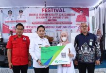 Pestival UMKM dan Ekonomi kreatif 23 kecamatan di Lampung Utara resmi di buka oleh Wakil Bupati Lampung Utara.