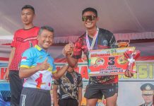 Pertarungan Brigif 4 Mar/BS Raih Juara dalam Ajang Bhayangkara Presisi Fun Run Polda Lampung