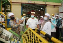 Wagub Lampung Dampingi Mendes Kunjungi PT. Great Giant Pineapple