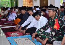Bupati Musa Sholat Idul Adha di Masjid Ar Rahman