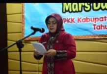 Ketua TP-PKK Lamteng Hadiri Kegiatan Lomba Paduan Suara