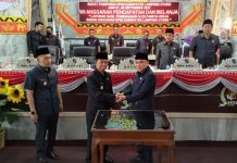 DPRD Kab.Lampung Utara gelar sidang paripurna tentang anggaran pendapatan dan belanja daerah (APBD) Tahun anggaran 2022.