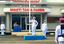 Kolonel Mar Nasrudin. S.H, M.S.M Sampaikan Amanah Kepala Staf Angkatan Laut saat Upacara Peringatan HUT Ke 77 TNI AL