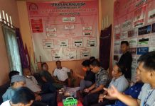 Gerakan solidaritas wartawan Lampura bersatu melawan mafia anggaran di DPRD dan KOMINFO Lampura.