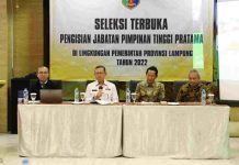Sekdaprov Fahrizal Buka Seleksi Terbuka Pengisian JPT Pratama di Lingkungan Pemprov Lampung