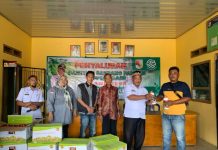 Pemerintah tiyuh Gunung katun malai Bangikan 568 letir pupuk cair kepada masarakat