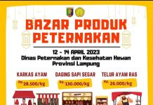 Dinas Peternakan dan Kesehatan Hewan Provinsi Lampung Gelar Bazar Murah