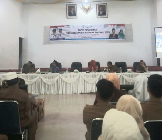 Wakil Bupati Pasaman Sabar AS, Buka Secara Resmi Rapat Koordinasi Percepatan Penurunan Stunting