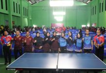 Tim Tenis Meja Lampung Taklukan Kemendagri