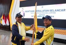Arinal Djunaidi Melepas Kontingen Provinsi Lampung Mengikuti Pekan Olah raga Pelajar Nasional XVI Sumatera Selatan