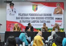 Pemerintah Provinsi Lampung Gelar Pelatihan Pemberdayaan Ekonomi Perempuan Bagi Keluarga Beresiko Stunting